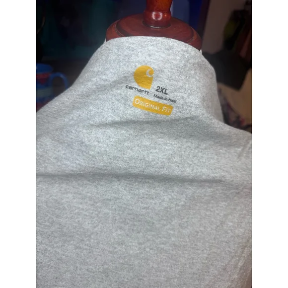 Carhartt long sleeve shirt 2XL gray logo - Picture 9 of 9